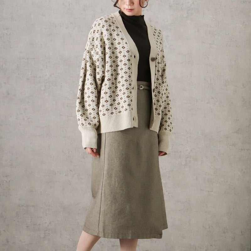 [期間限定knit]Howdy Marie ジャガードニットカーディガン レディース商品画像-7