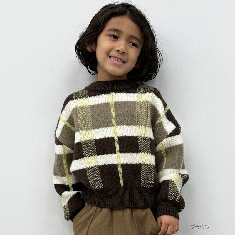 [期間限定knit]GOOD CREW チェックニット キッズ商品画像-3