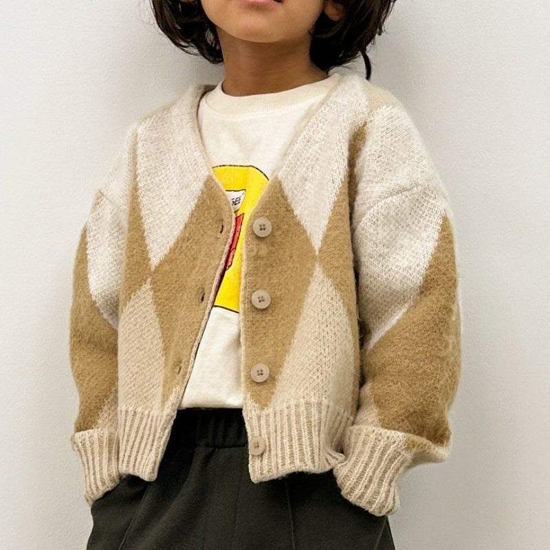 GOOD CREW アーガイルVネックカーディガン キッズ商品画像-13