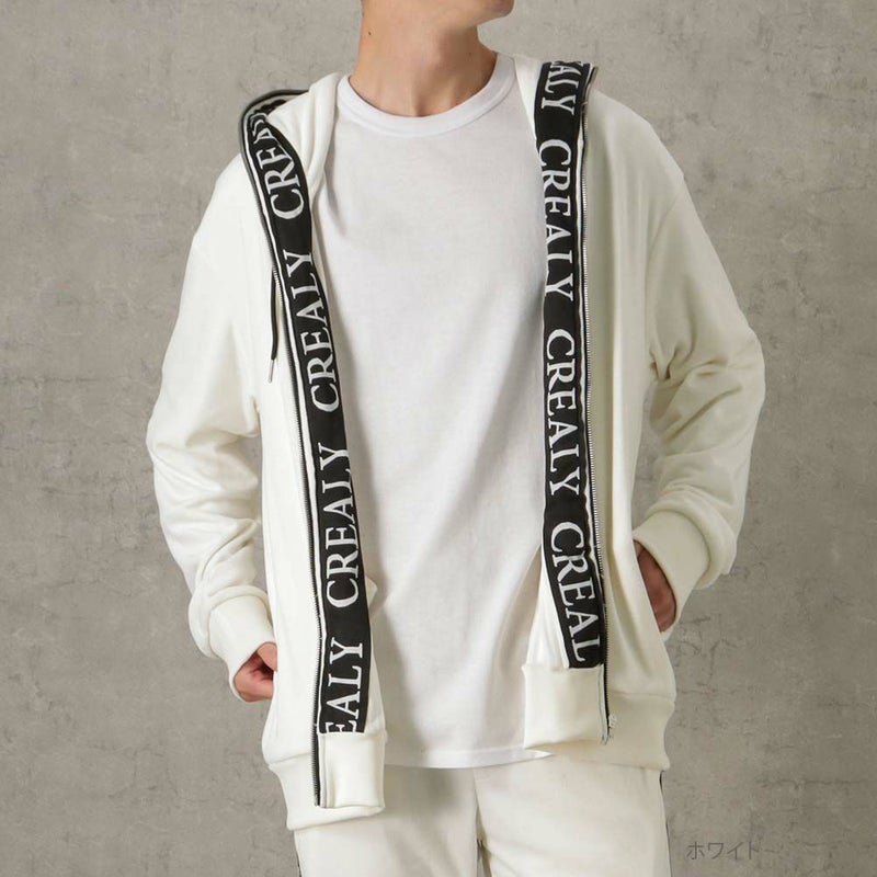 【オンラインストア限定】CREALY ベロアフルジップパーカー メンズ商品画像-2