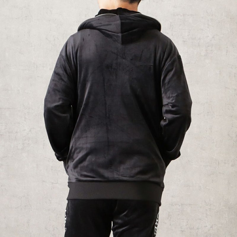 【オンラインストア限定】CREALY ベロアフルジップパーカー メンズ商品画像-5