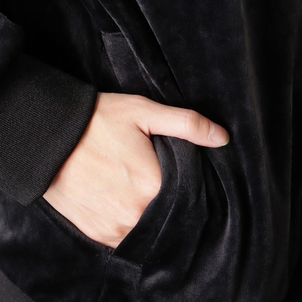 CREALY ベロアフルジップパーカー メンズ