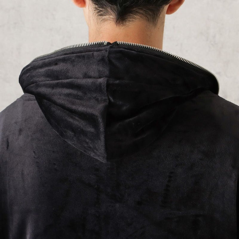 【オンラインストア限定】CREALY ベロアフルジップパーカー メンズ商品画像-12