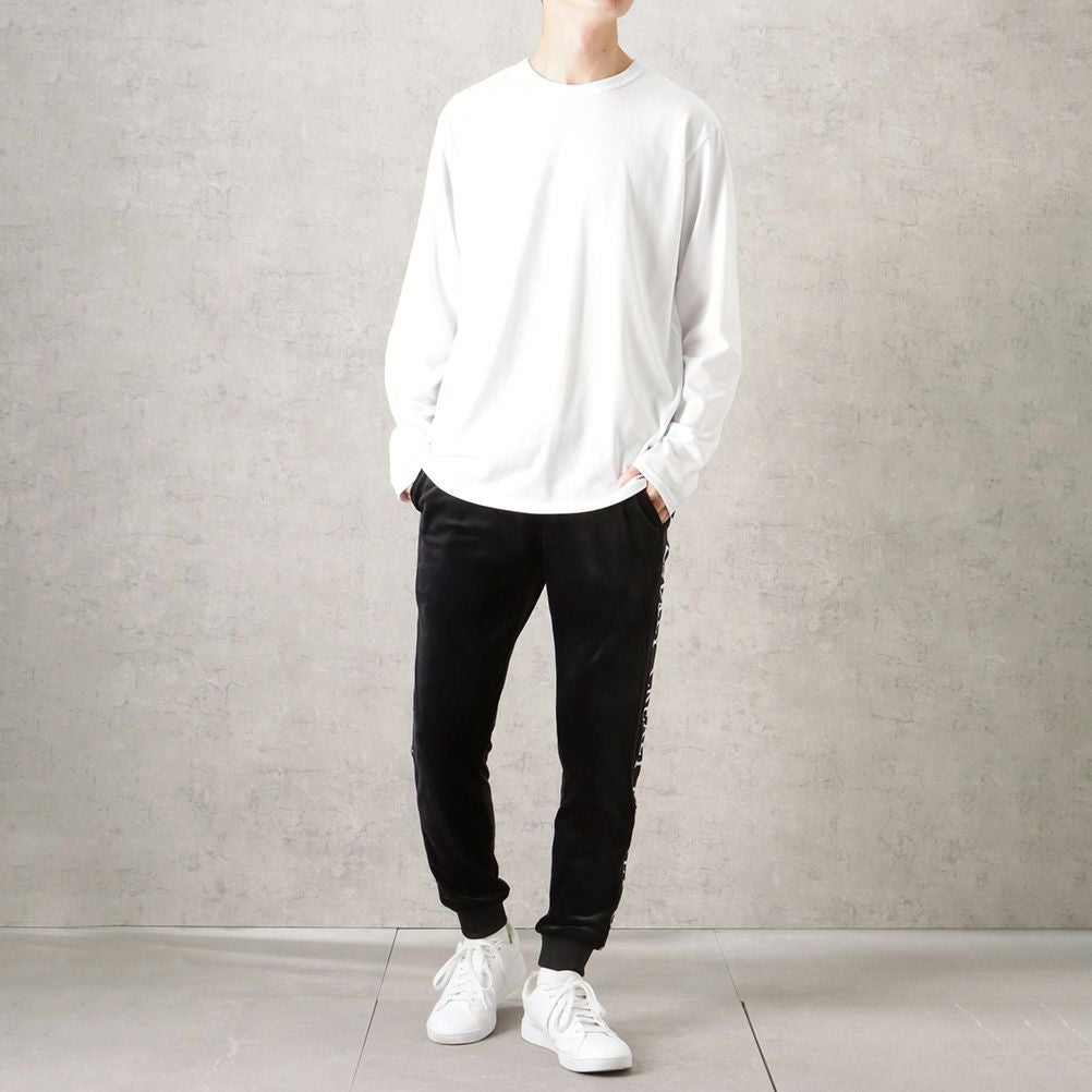 CREALY テープベロアジョガーパンツ メンズ