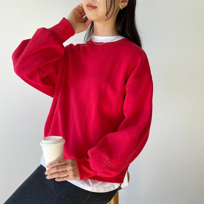 GOOD CREW ワンポイント刺繍スウェット レディース商品画像-13