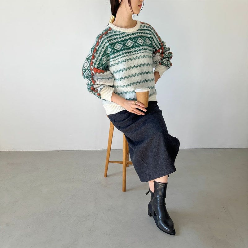 GOOD CREW レトロ柄ニット レディース商品画像-4