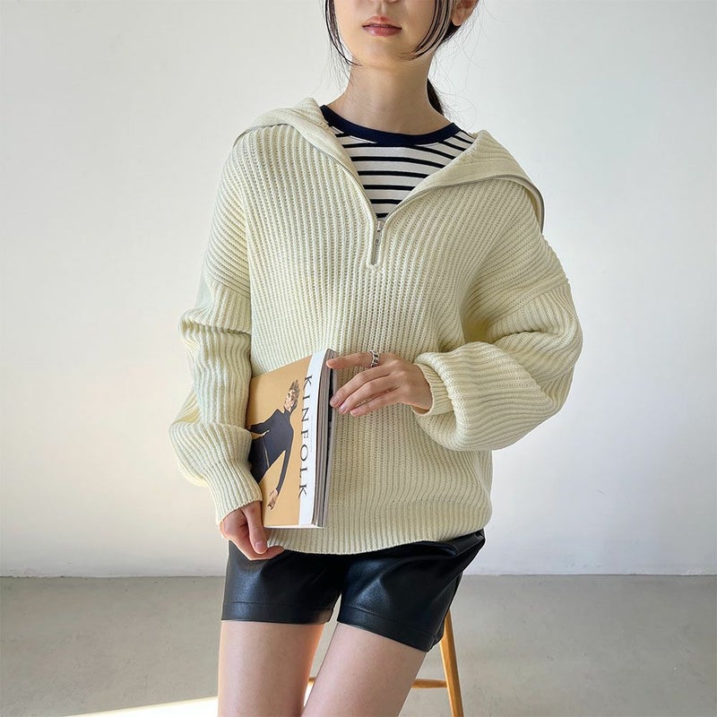 GOOD CREW  ハーフジッププルオーバー レディース商品画像-7