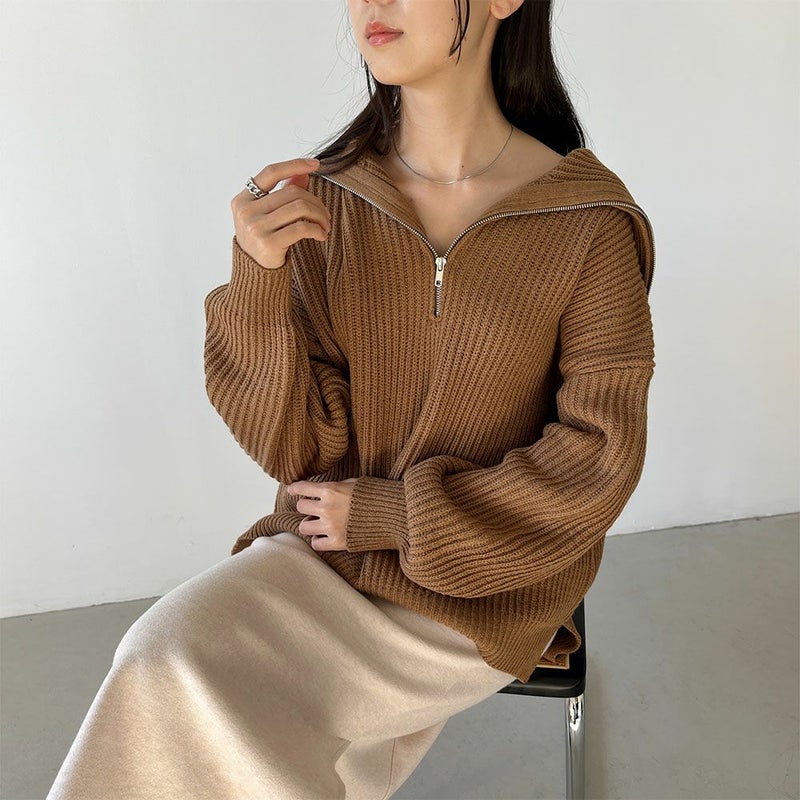 GOOD CREW ハーフジッププルオーバー レディース商品画像-12