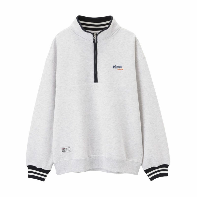 [期間限定価格]VISION STREET WEAR 裏起毛スタンドカラーハーフジップトレーナー メンズ商品画像-1