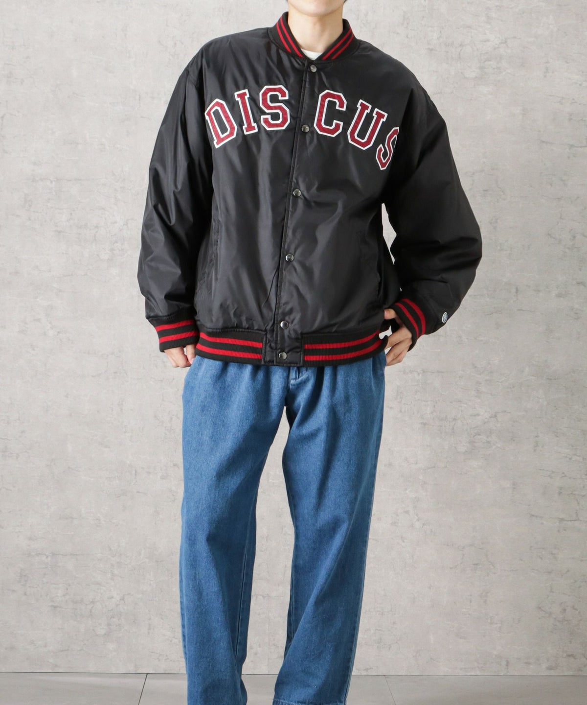 DISCUS アップリケスタジアムジャケット メンズ