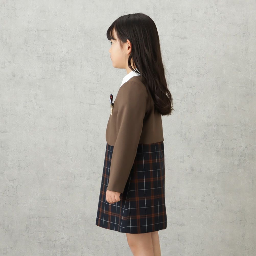 EASTBOY 女児入学スーツ ボレロワンピース チェック柄 2点セット キッズ