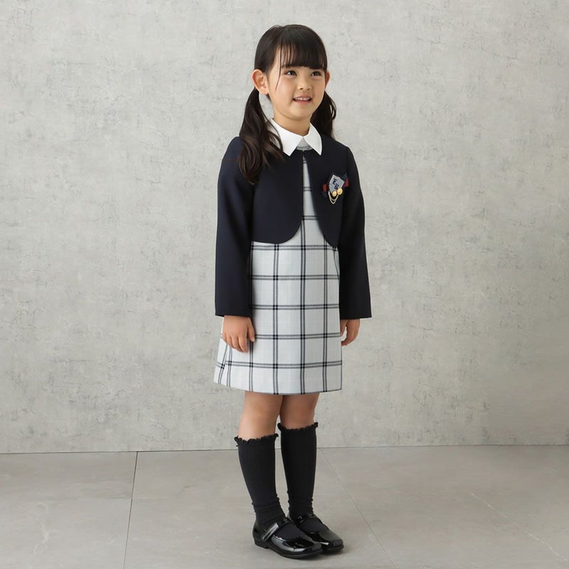 [期間限定価格]【オンラインストア限定】EASTBOY  女児入学スーツ ボレロワンピース チェック柄 2点セット キッズ商品画像-7