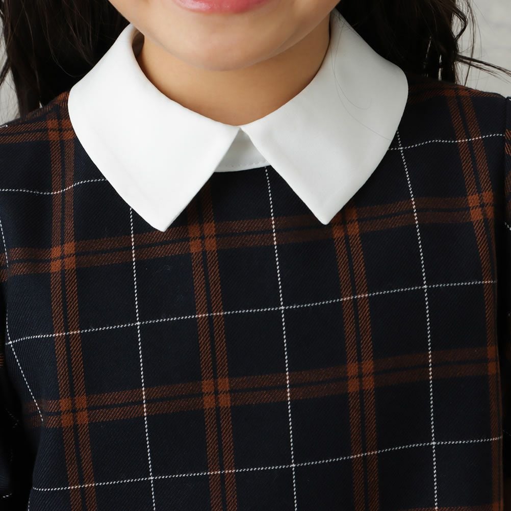 フォーマルドレス ボレロセット チェック柄　イーストボーイ　入学式　120 EASTBOY（イーストボーイ） 女児入学スーツ ボレロワンピース チェック