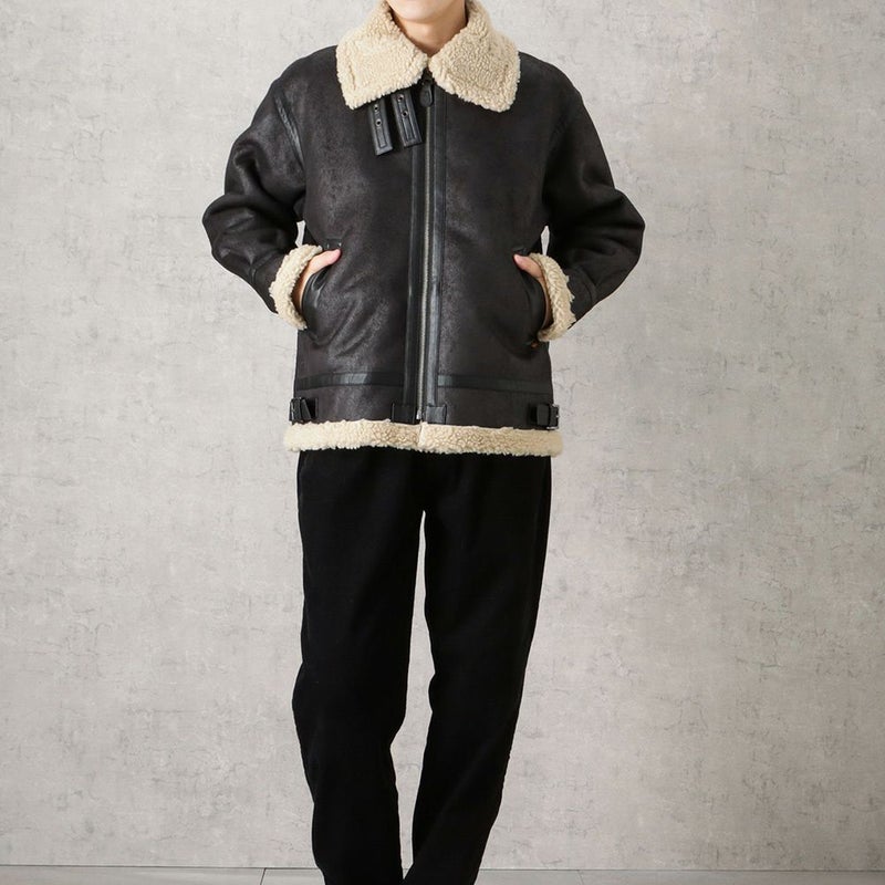 ALPHA B-3 フェイクムートンジャケット メンズ商品画像-3