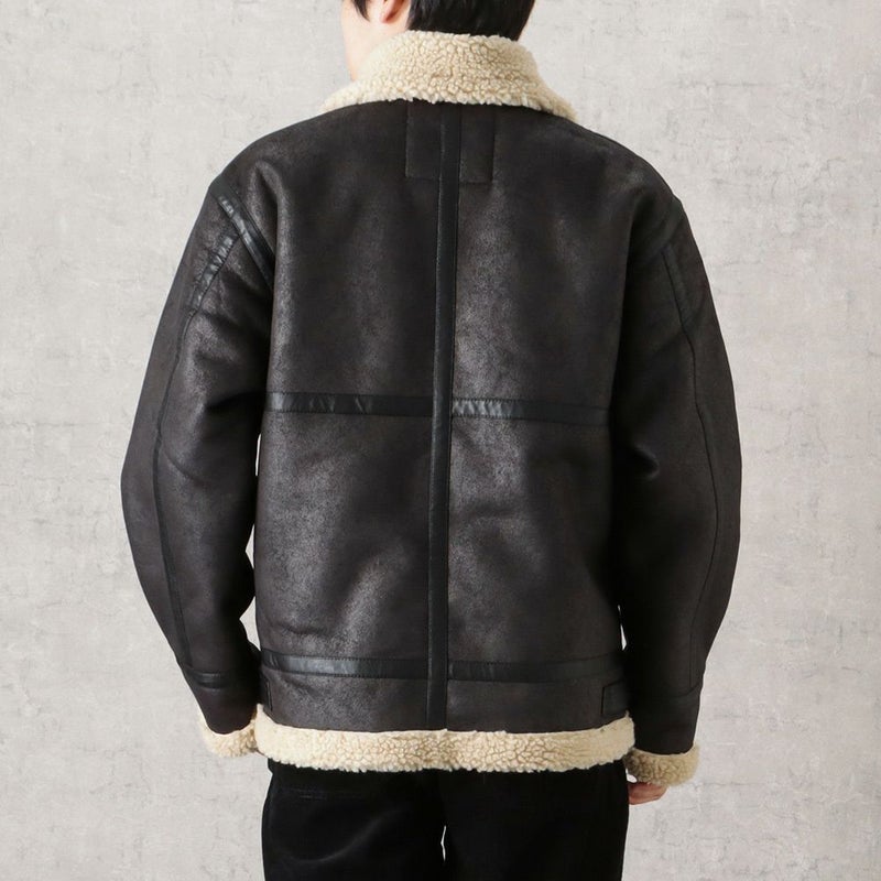 ALPHA B-3 フェイクムートンジャケット メンズ商品画像-5