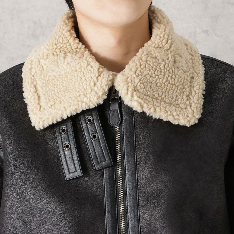 ALPHA B-3 フェイクムートンジャケット メンズ商品画像-7