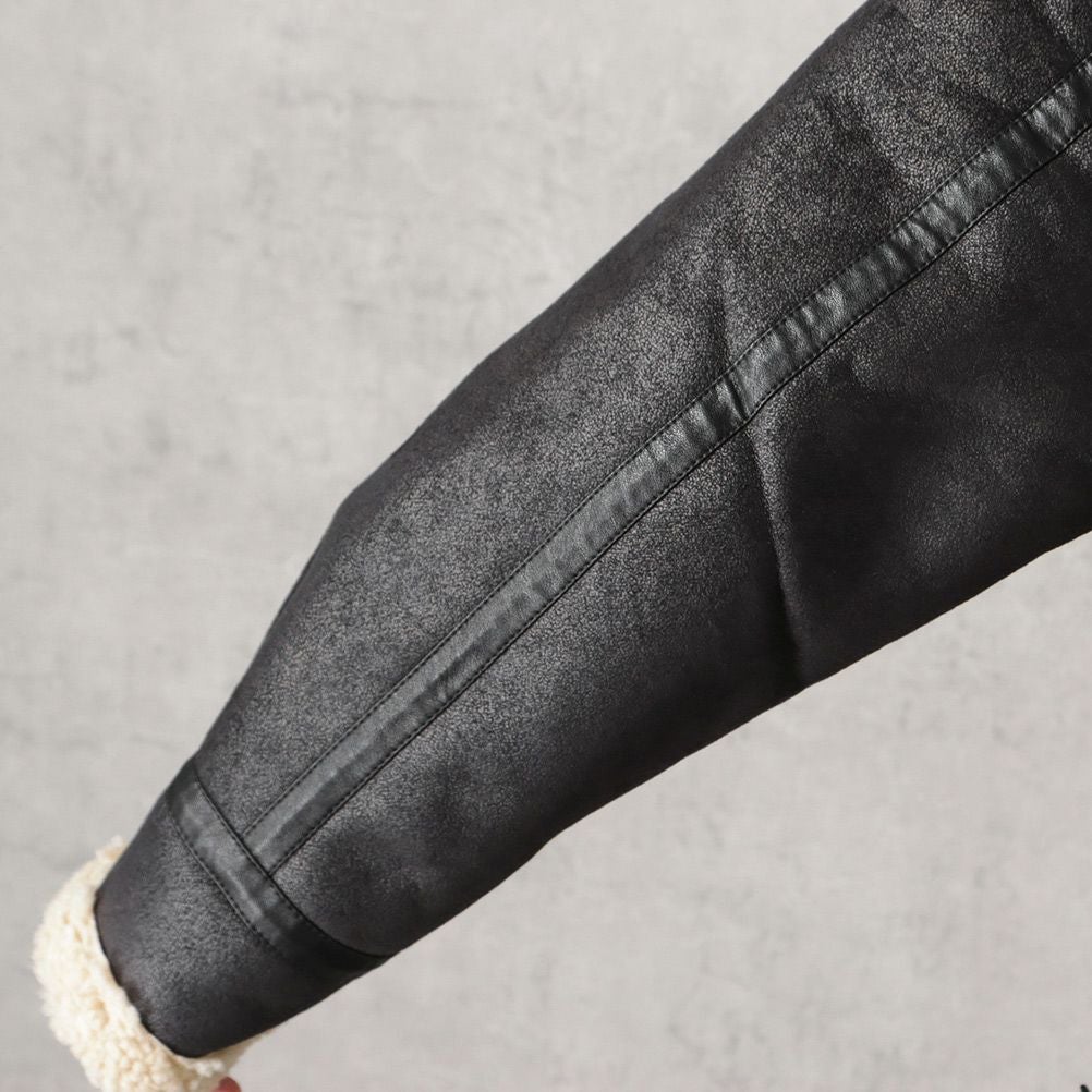 ALPHA B-3 フェイクムートンジャケット メンズ