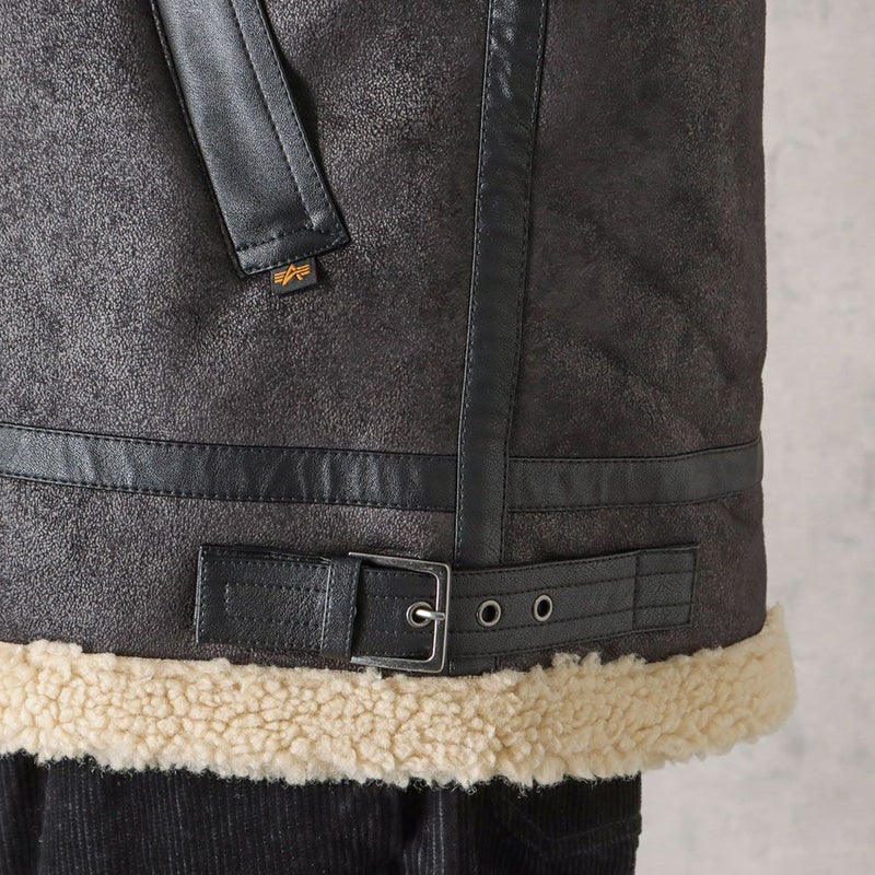 ALPHA B-3 フェイクムートンジャケット メンズ商品画像-15