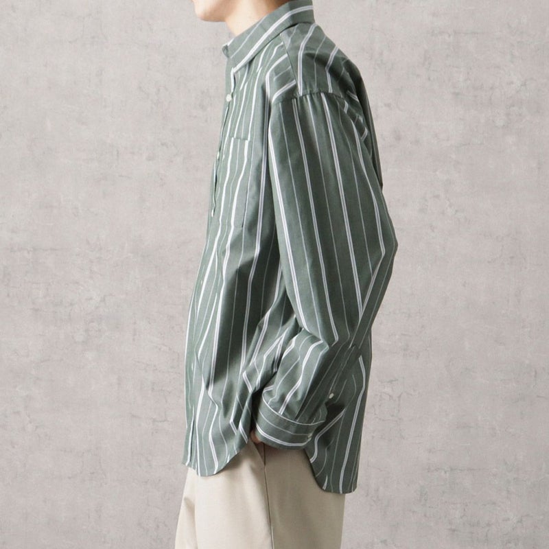 NAVY オーバーストライプシャツ メンズ商品画像-8