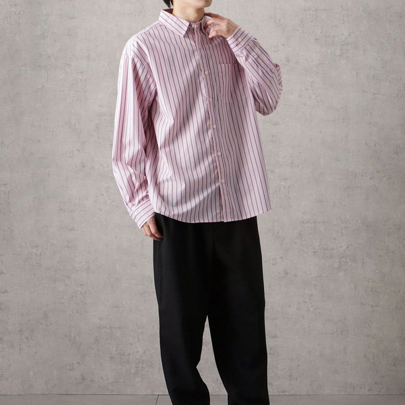 NAVY オーバーストライプシャツ メンズ商品画像-11