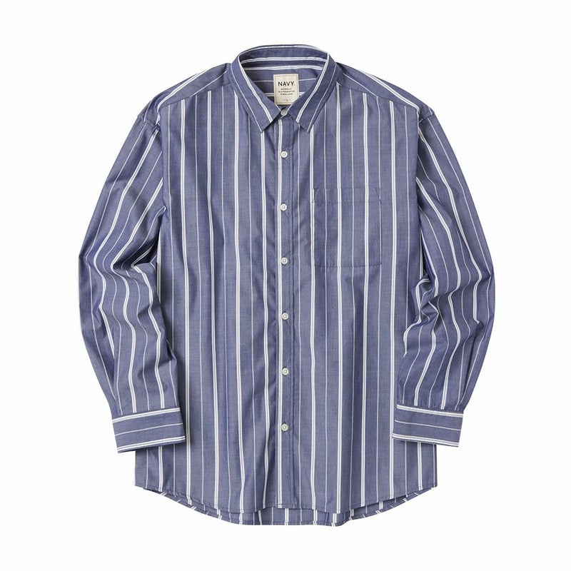 NAVY オーバーストライプシャツ メンズ商品画像-24