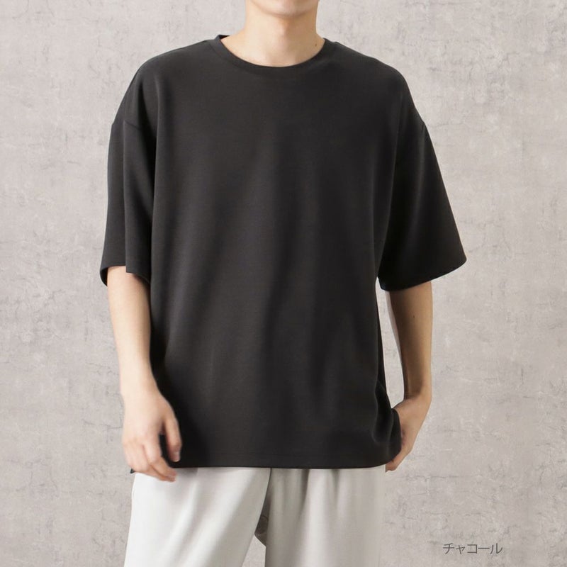 URBAN COLLECTION エアスムージー サイドスリットクルーネックTシャツ メンズ メール便 対応商品商品画像-4