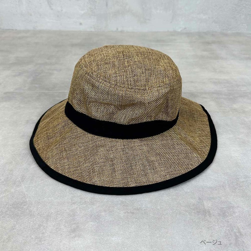 GOOD CREW 異素材切替えジュート風ハット キッズ商品画像-1