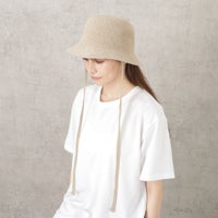 NAVY 紐付きブークレーサーモバケットハット レディース