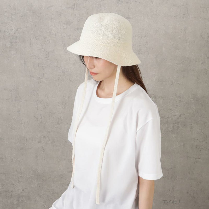 [期間限定価格]NAVY 紐付きブークレーサーモバケットハット レディース商品画像-2