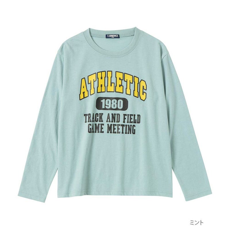 T-GRAPHICS  アメカジロゴロングスリーブTシャツ キッズ メール便 対応商品商品画像-1