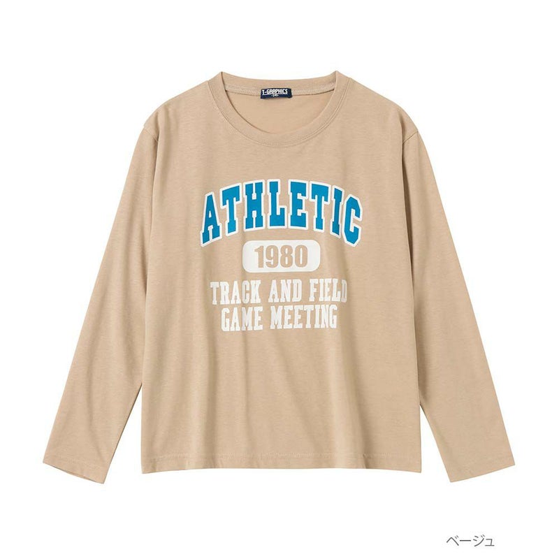 T-GRAPHICS アメカジロゴロングスリーブTシャツ キッズ メール便 対応商品商品画像-2