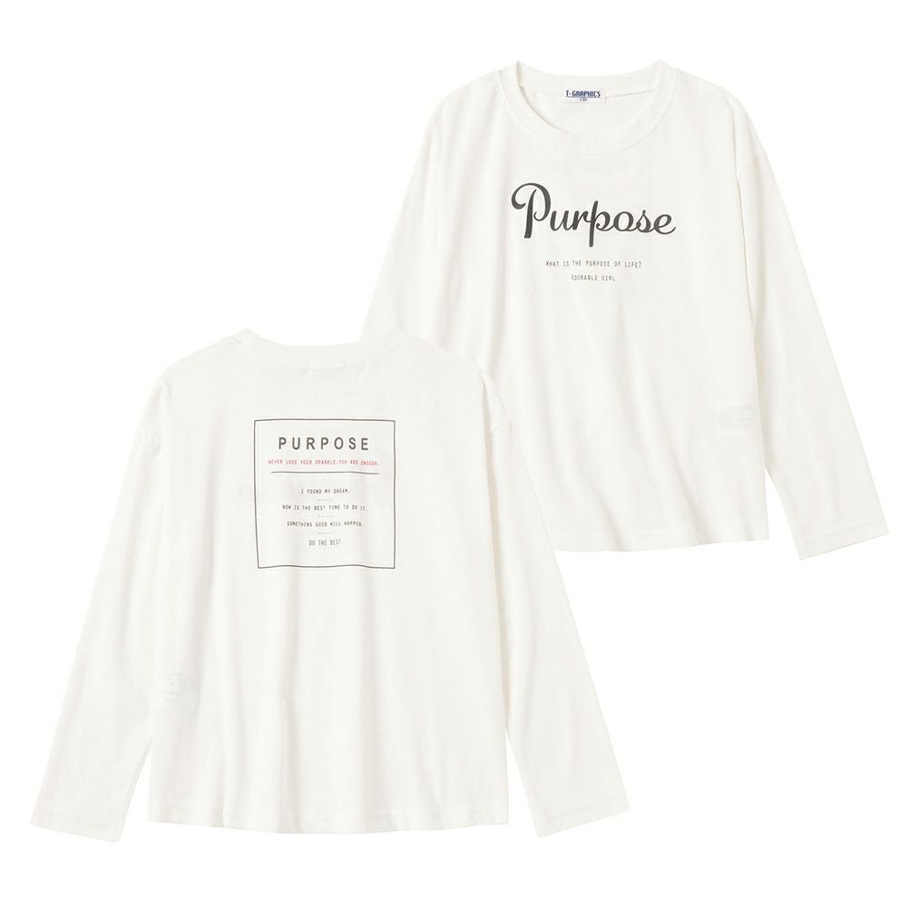 T-GRAPHICS ロゴプリントロングスリーブTシャツ キッズ ネコポス 対応商品