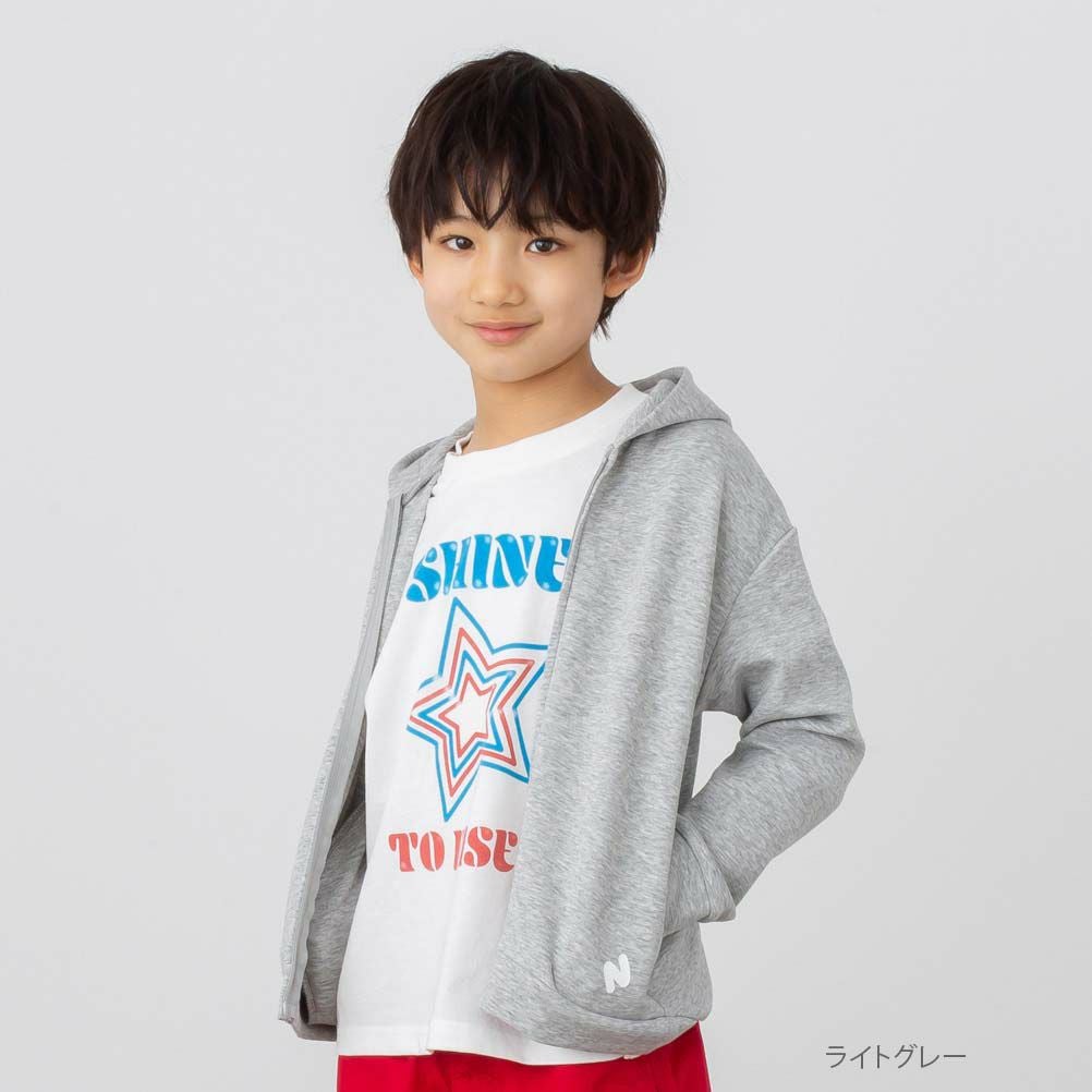 NAVY feel touch フーデットジップパーカー キッズ