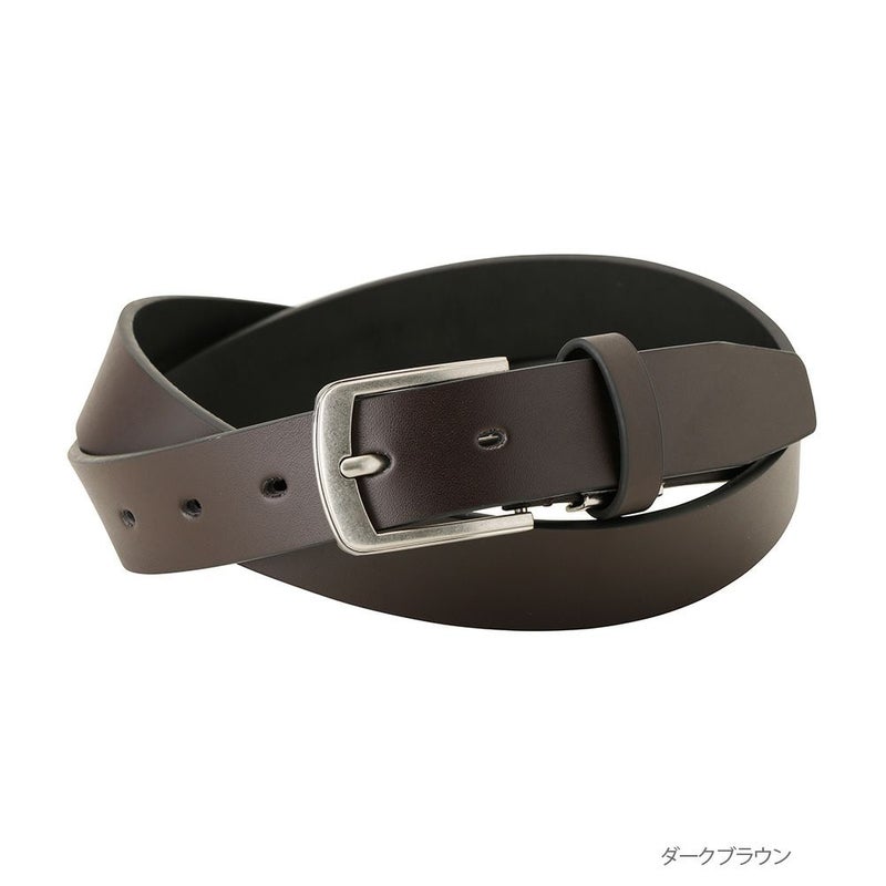 30mm 牛革無地ピンバックルベルト メンズ商品画像-3