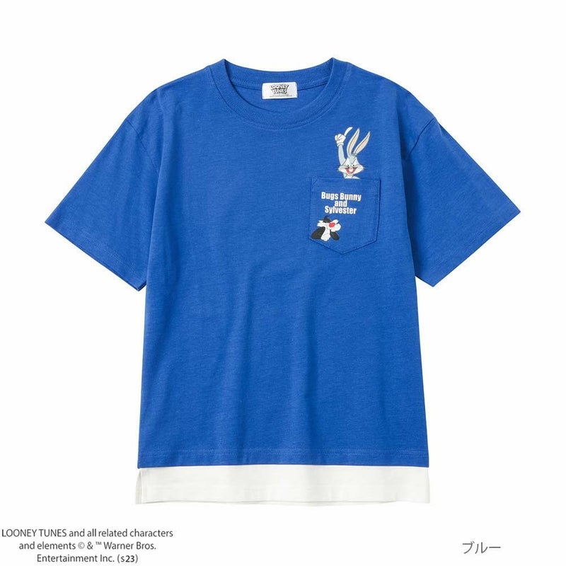 LOONEY TUNES ルーニー・テューンズ ポケット付きTシャツ キッズ メール便 対応商品商品画像-1