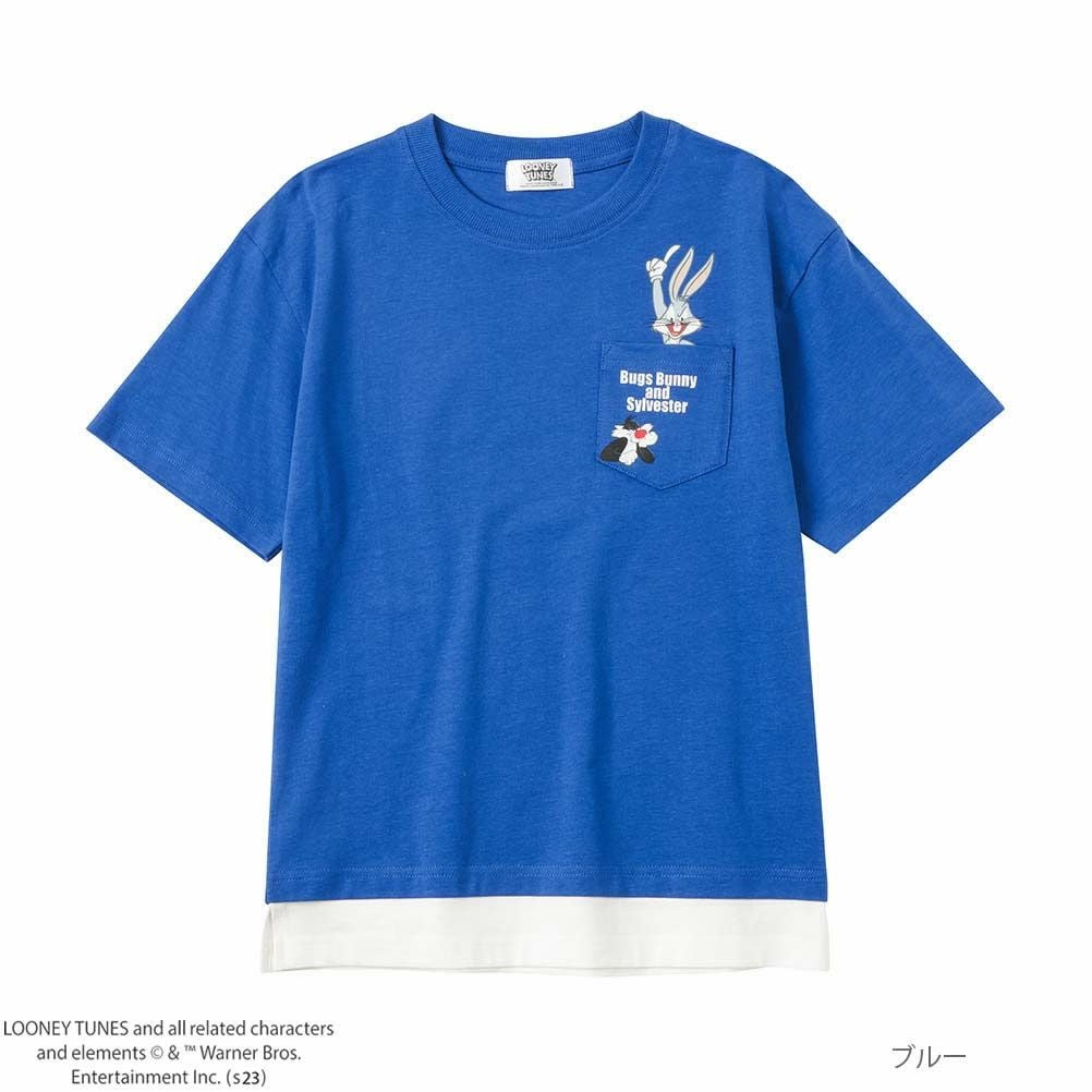 LOONEY TUNES ルーニー・テューンズ ポケット付きTシャツ キッズ ネコポス 対応商品