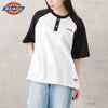 Dickies 袖配色ヘンリーネックTシャツ レディース ネコポス 対応商品