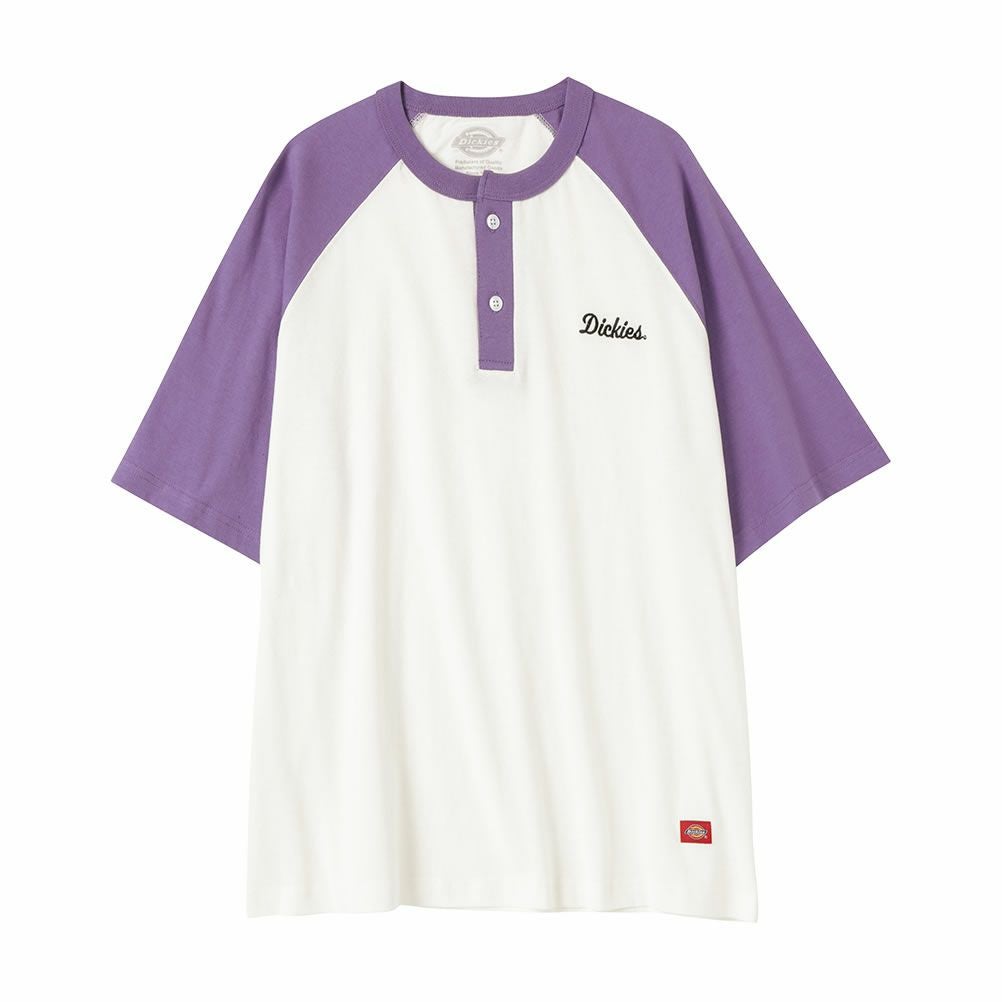 Dickies 袖配色ヘンリーネックTシャツ レディース ネコポス 対応商品