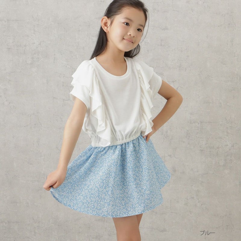 NAVY 花柄コンビワンピース キッズ商品画像-3