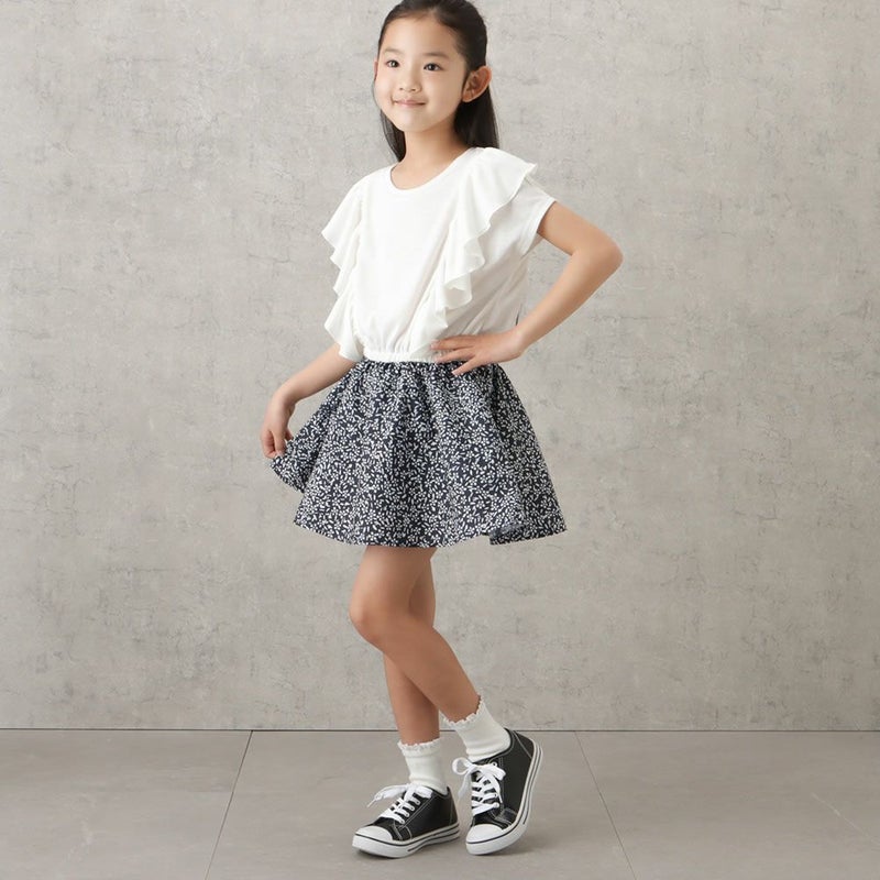 NAVY 花柄コンビワンピース キッズ商品画像-4