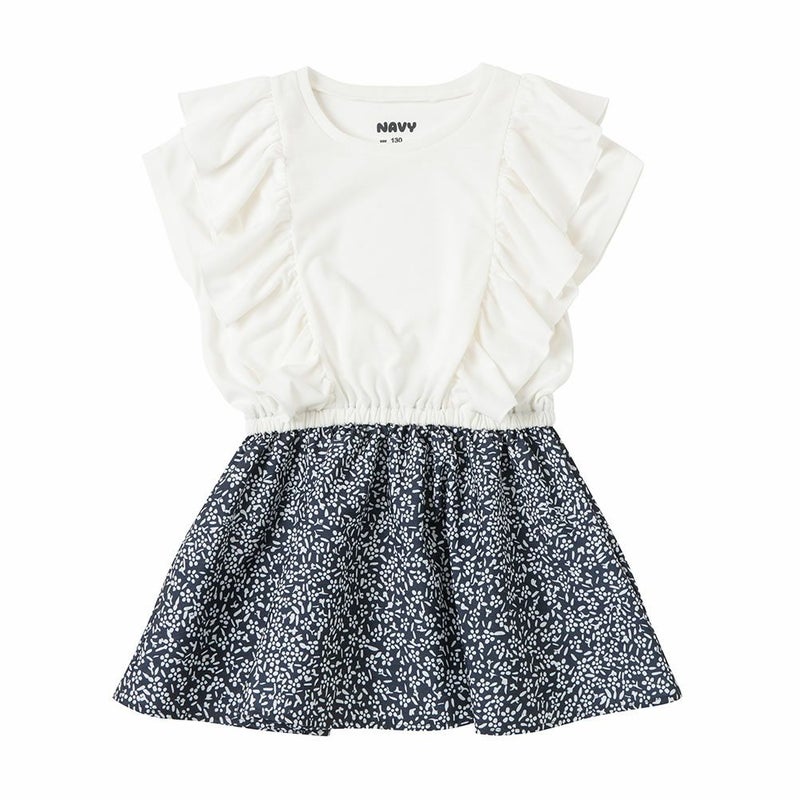 NAVY 花柄コンビワンピース キッズ商品画像-11