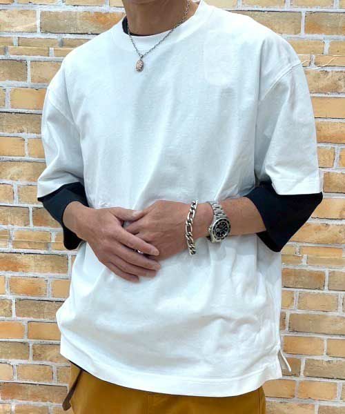 NAVY U.S.コットン100% 無地Tシャツ メンズ メール便 対応商品商品画像-2