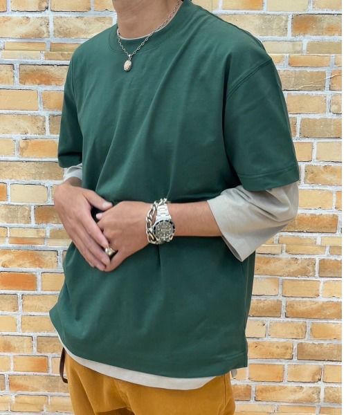 NAVY U.S.コットン 無地Tシャツ メンズ