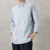 NAVY SOLOTEX(R)使用 リネンブレンド7分袖シャツ メンズ商品サムネイル-4