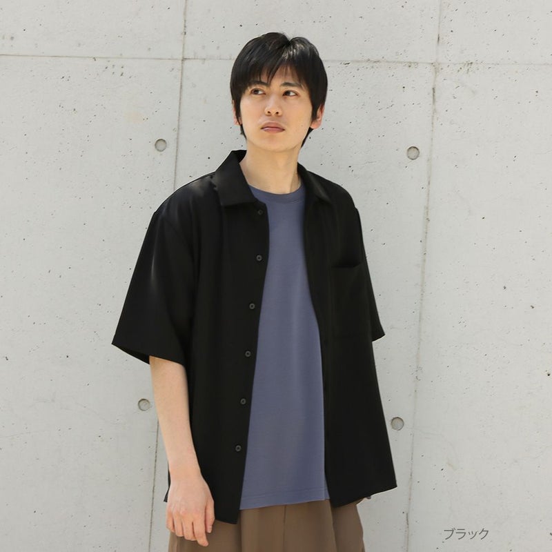 URBAN COLLECTION ドレープツイルルーズシャツ メンズ商品画像-3