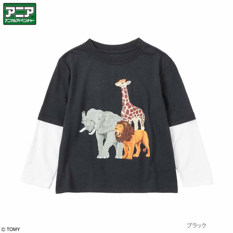 アニア アニマルアドベンチャー プリントロングスリーブTシャツ キッズ メール便 対応商品商品画像-2