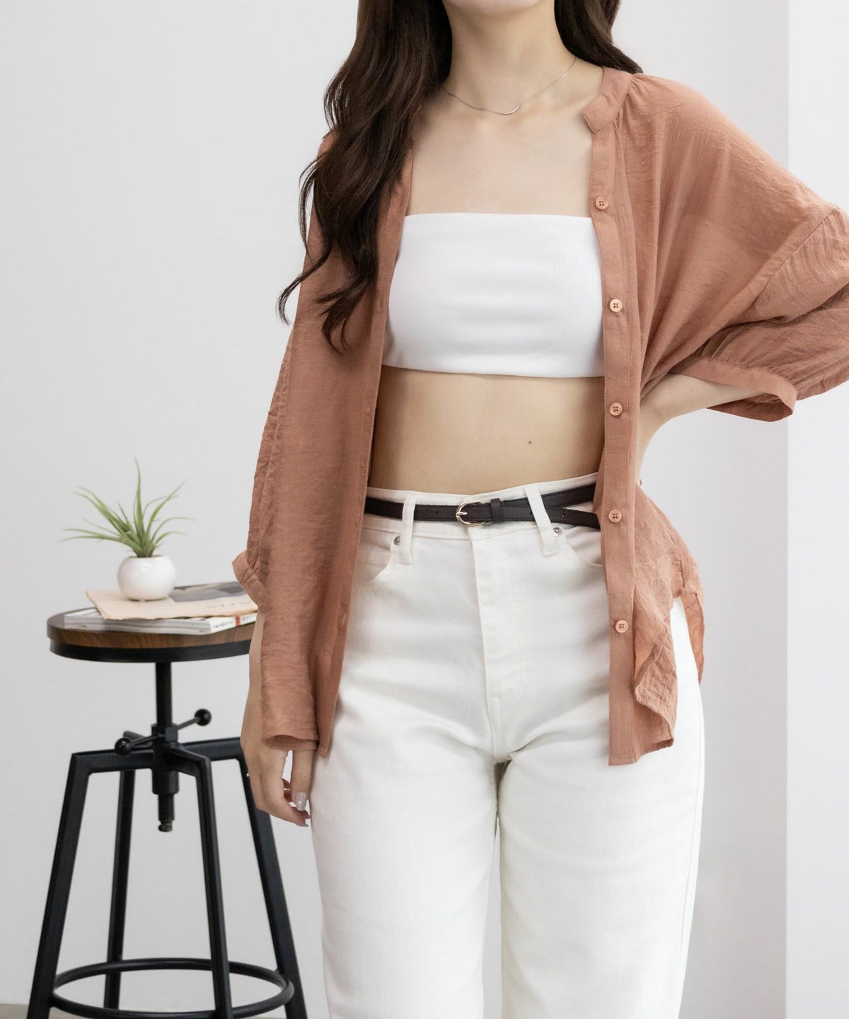 NAVY カップ付きバンドゥ レディース