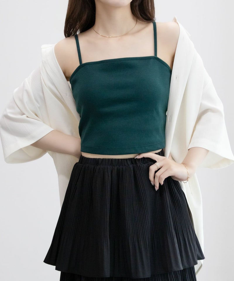 NAVY カップ付きクロップドキャミソール レディース商品画像-3