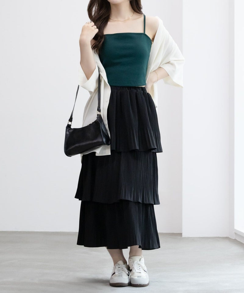 NAVY カップ付きクロップドキャミソール レディース商品画像-6