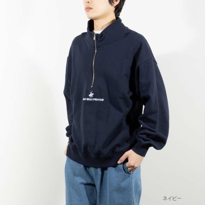 【オンラインストア限定】BEVERLY HILLS POLO CLUB ビッグハーフジップトレーナー メンズ商品画像-1